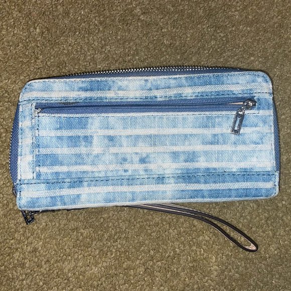 Guess Blue and Tan Wallet - Picture 2 of 4